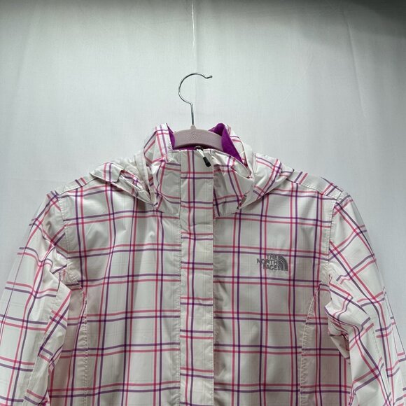 The North Face Jacket Womens Sz M Venture Rain Hyvent Full Zip White/Pink/Purple - Picture 4 of 13